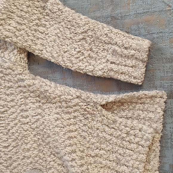 Yes LoLa Hooded Chunky Loose Knit Sweater w/ Pom poms/Size XS - Picture 3 of 9